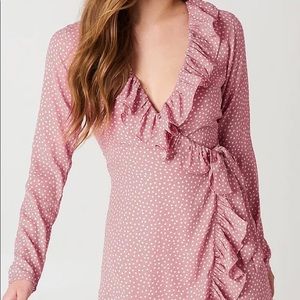 NA-KD Dotted Frill Dress S